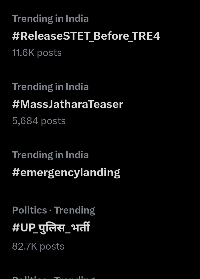 MukeshBangra12's tweet photo. UP के युवाओं की मांग...
👇
#UP_पुलिस_भर्ती 

बिहार के युवाओं की मांग
 👇

#ReleaseSTET_Before_TRE4

राजस्थान के युवाओं की मांग 
👇

#cho_भर्ती_में_पद_बढ़ाओ 

देश युवा एक दूसरे के हित में कलम चलाए.. https://t.co/xFTeOtpBUT