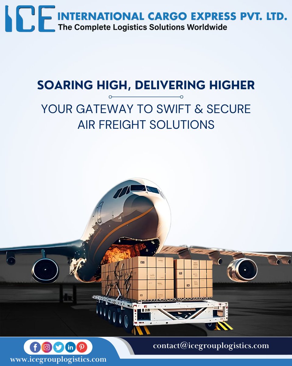 ice_grouplogi's tweet image. Your cargo, our commitment — flying beyond expectations.
#ICEGroupLogistics #AirFreightExperts #GlobalLogistics #SwiftAndSecure #DeliveringHigher #AirCargoSolutions #ICEAirFreight #WorldwideDelivery #FastSafeReliable #CargoWithCare