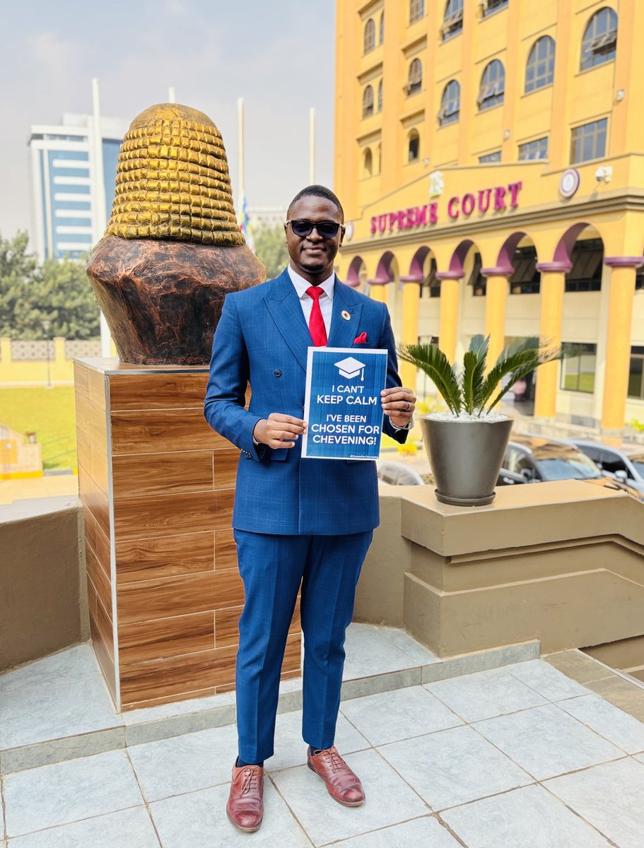 From 🇺🇬 to the 🌍! <a href="/HowardMwesigwa/">Howard Mwesigwa</a> has been #ChosenforChevening.

He will be pursuing a LLM in Global Environment &amp; Climate Change <a href="/EdinburghUni/">The University of Edinburgh</a> fully funded by the UK Government.

Be intentional, apply for #Chevening on chevening.org/apply

#IamChevening