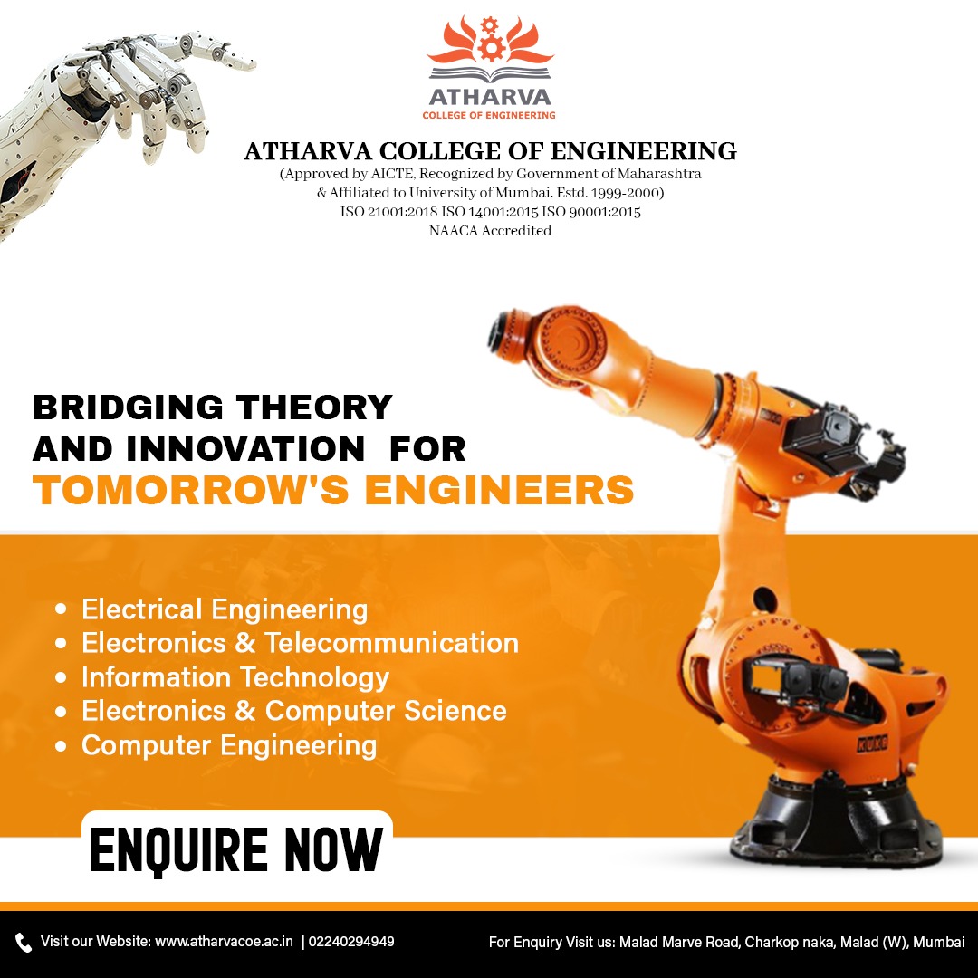 AtharvaEngg's tweet image. 💡 Admissions Open 2025–26 | Atharva College of Engineering

World-class education, cutting-edge infrastructure &amp;amp; industry-focused training — your future starts here! 🚀

📞 22-40294949 / 02249259500

#AdmissionsOpen #AtharvaEngineering #FutureReady