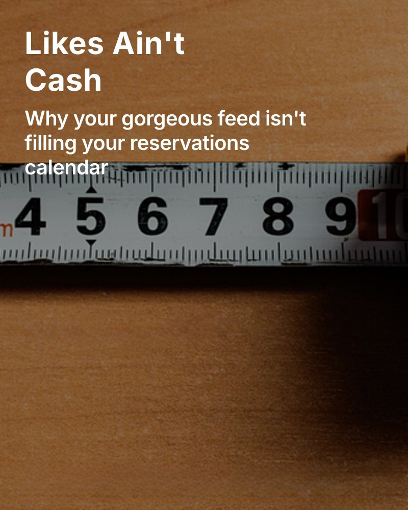 What’s worse than losing a biscuit in your tea?

Thinking you’re winning on Instagram when you’re not.

These are the only 5 numbers that  tell the truth about your content:

Visits
Follows
Clicks
Profile Conversion
Link Conversion

Details ↓
thesocialmediahotelier.com/article/1706277