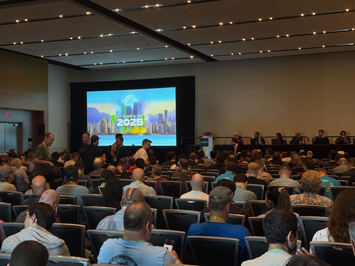 nvidiaomniverse's tweet photo. A strong start to #SIGGRAPH2025. 💪

Here’s what’s coming up tomorrow — don’t miss it:

🥽 Apple Vision Pro Hands-on-Trainings
🎤 NVIDIA Research Special Address

Explore lineup: https://t.co/d18yDdxGHr https://t.co/097BMTiMfd