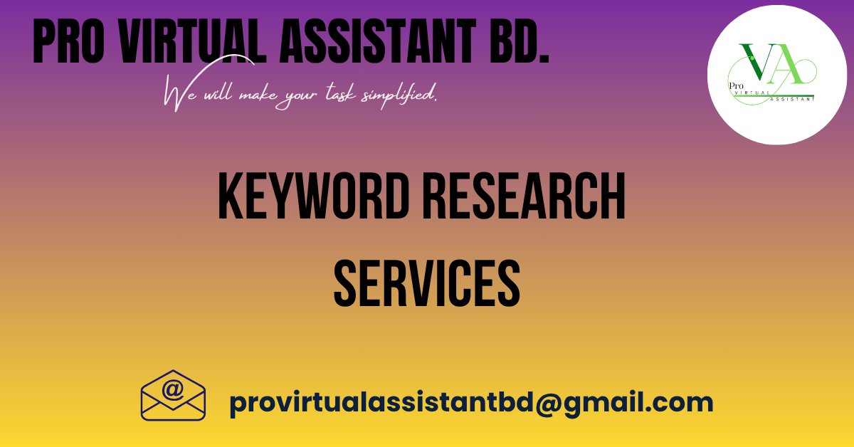 Pro Virtual Assistant BD (@pro_virtual_ast) on Twitter photo Boost traffic instantly with our expert Keyword Research Services today.
Email: provirtualassistantbd@gmail.com
#shopify
#Excel
#exceldataentry
#advancedexcel
#GoogleSheets
#GoogleDocs
#GoogleForms
#googleslides
#msexcel
#msword
#shopifycsv
#SEO
#KeywordResearch Boost traffic instantly with our expert Keyword Research Services today.
Email: provirtualassistantbd@gmail.com
#shopify
#Excel
#exceldataentry
#advancedexcel
#GoogleSheets
#GoogleDocs
#GoogleForms
#googleslides
#msexcel
#msword
#shopifycsv
#SEO
#KeywordResearch