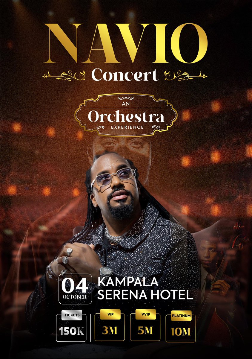 A Night of Hip-Hop Meets Symphony

Mark the date — October 4th as I bring you an unforgettable Orchestra Experience LIVE at the Kampala Serena Hotel

🎟️ Tickets: 150K

Tables: VIP 3M |  VVIP 5M | Platinum 10M

Book now by calling: 0789215949 / 0760449242

0700 769 683

Get ready