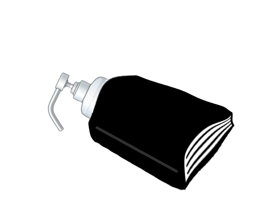 シャンプーをしおりにしてる本