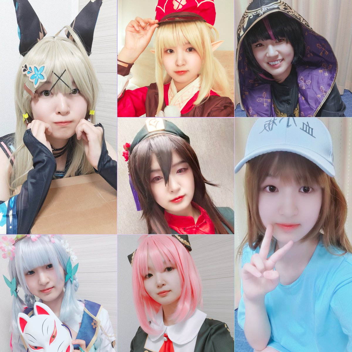 ShitomhaniCosm's tweet photo. あなたの推し、ここにいるかも…？👀
過去のコスプレ総まとめ✨

衣装もウィッグも全部お家にあるので、併せや撮影したいキャラがいたら気軽に声かけてね✨
ダイエット必須���のでちょっと時間かかるかもだけど😂
#コスプレ #cosplay #コスプレ総集編 https://t.co/Rp8KnFm9r8