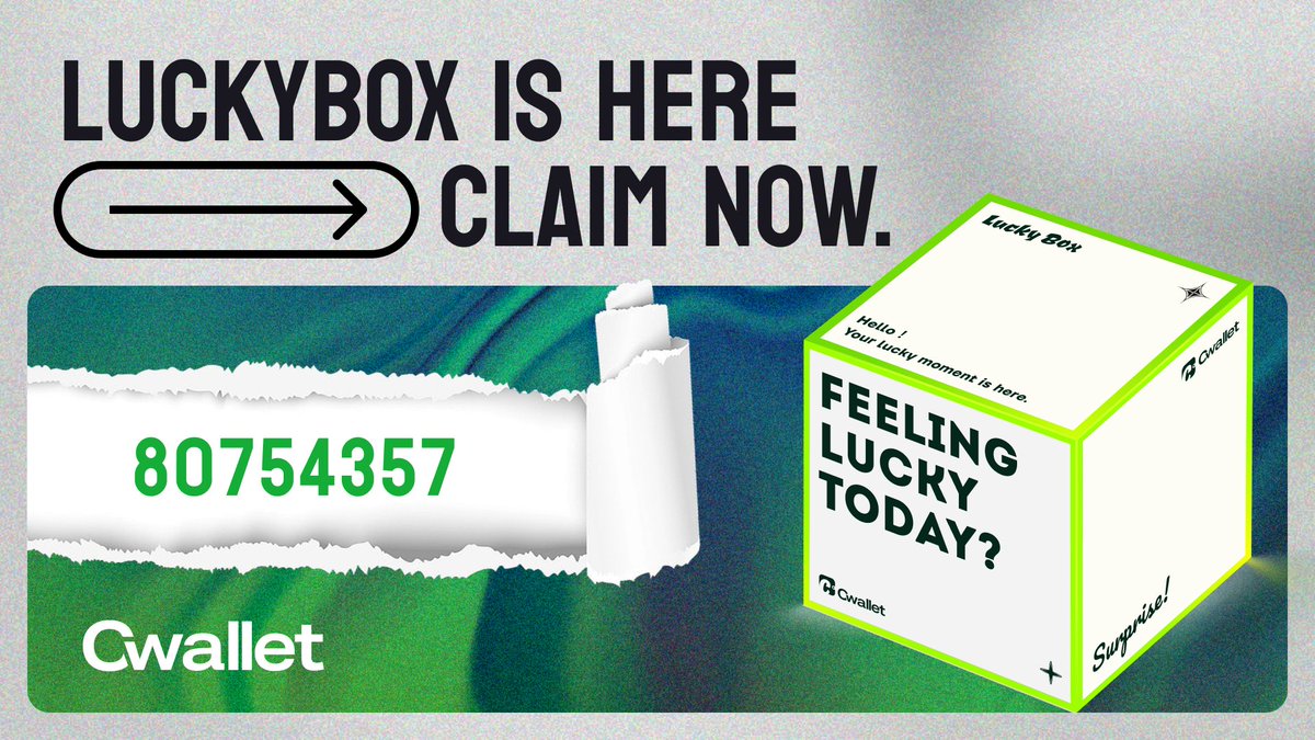 CwalletOfficial's tweet image. 🎉 Cwallet's New LuckyBox Feature is Live! 
Since 2019, #Cwallet has built a vast user base, dedicated to breaking down crypto barriers for users worldwide. We sincerely thank all our users for their support!

To celebrate, we’re excited to introduce our LuckyBox feature,…