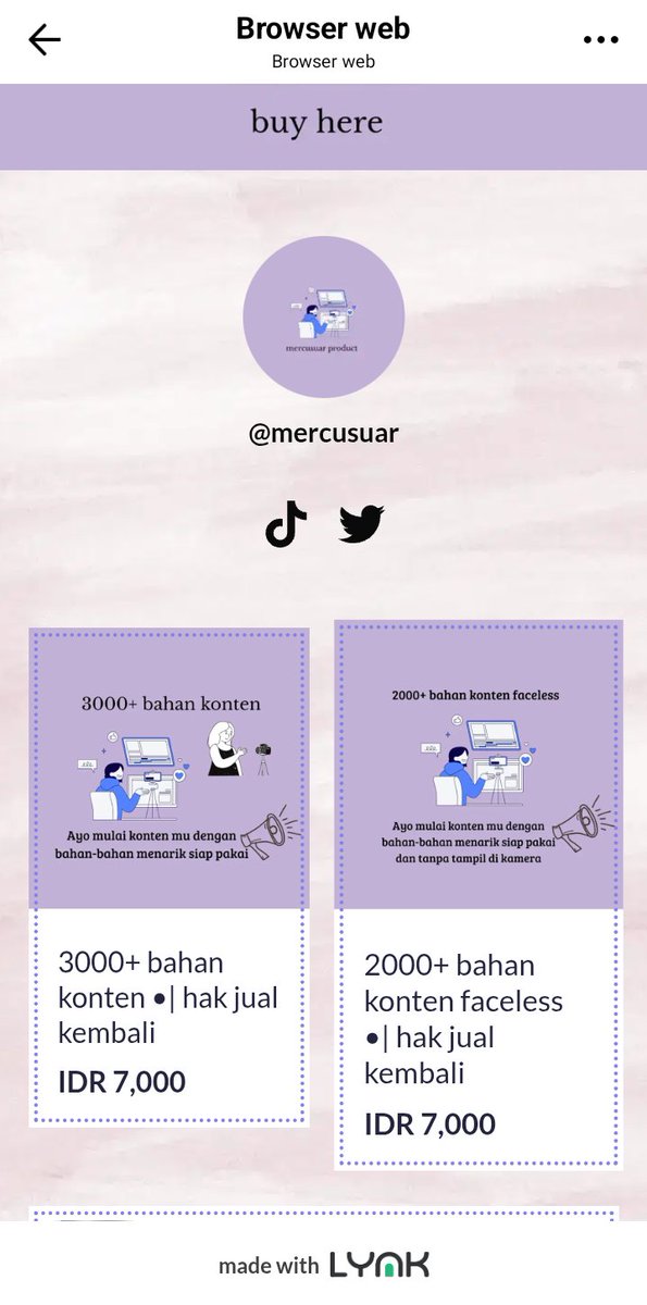 imercusuar's tweet image. INFO SIDE JOB FREELANCE

Modal 7 Ribu Bisa Balik Berkali Lipat
Aku mau kasih tau cara aku nyimpen stok konten ribuan file yang bisa dipakai buat jualan, affiliate, bahkan bikin jasa konten sendiri.

#freelance #sidejob #WFH #affiliate #zonauangᅠᅠᅠ #zonajajan #jobreceh