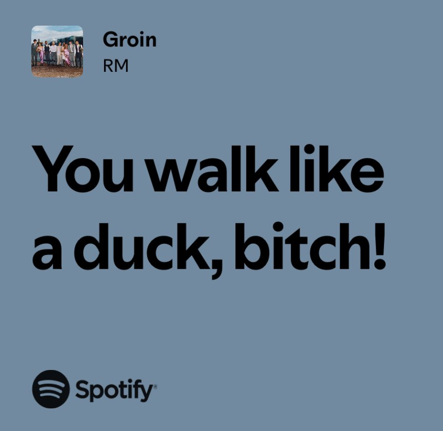 Ahora siempre que escuché Groin pensaré en … @/duckad2020