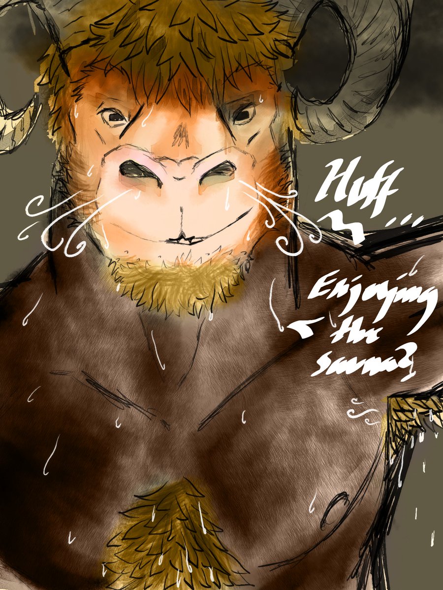 dragon01351's tweet image. Sweaty goat doodle