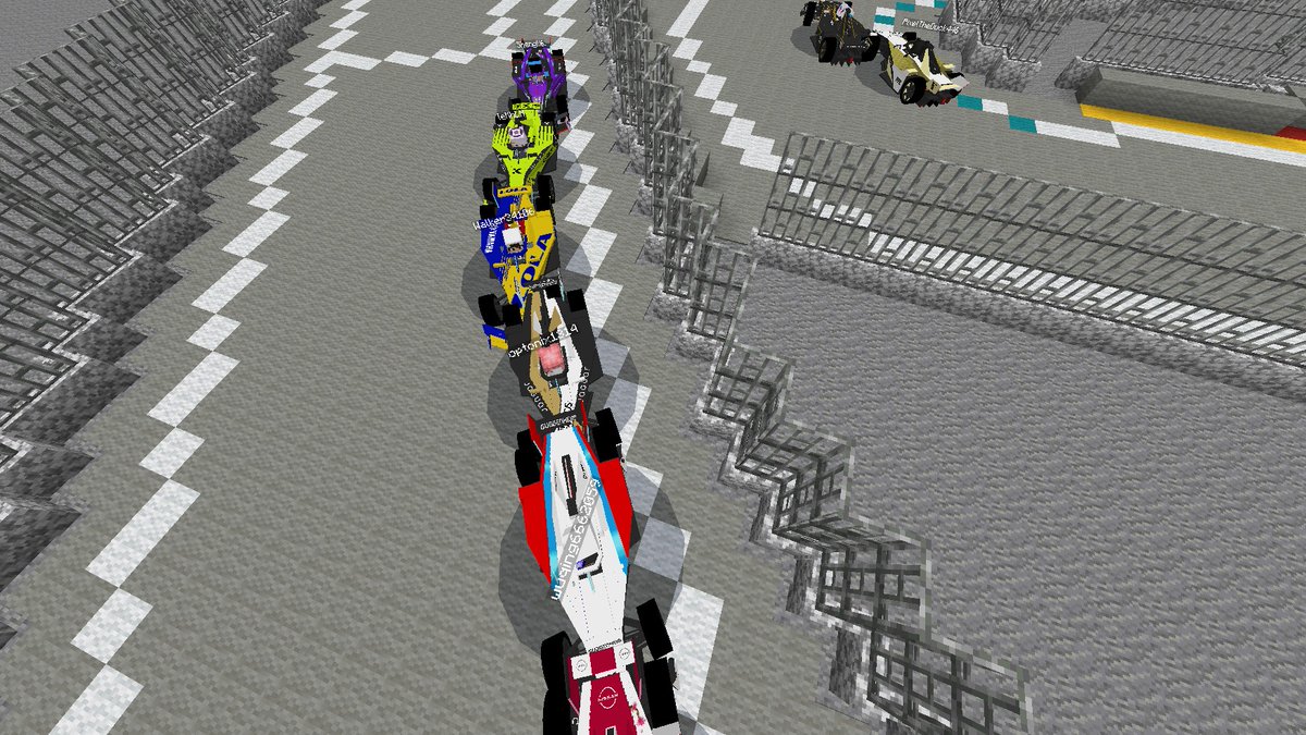 MFESeries's tweet photo. That's the end of our Berlin Race⚡
P1: Official Car - Pixel (Former Mclaren Driver)
P2: Jaguar TCS Racing - Optonix1314
P3: TAG HEUER Porsche - Shengli
#MFE #MFEGP #MinecraftFormulaE #Minecraft #FormulaE #FIAFormulaE https://t.co/RAu27UDpsF