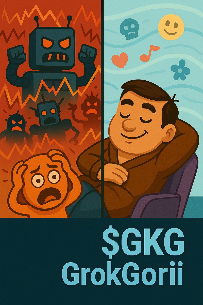 JustGoriiAi's tweet photo. Tense and complicated vs. intelligent and chill. GrokGorii is here to redefine the crypto experience. The old way is over. The future is effortless. β¨
#GrokGorii #IntelligentChill #Memecoin #Crypto #RedefiningCrypto #SolanaBlockchain #Blockchain #Solana #AIFuture #Web3 https://t.co/CuWqCcMVkY