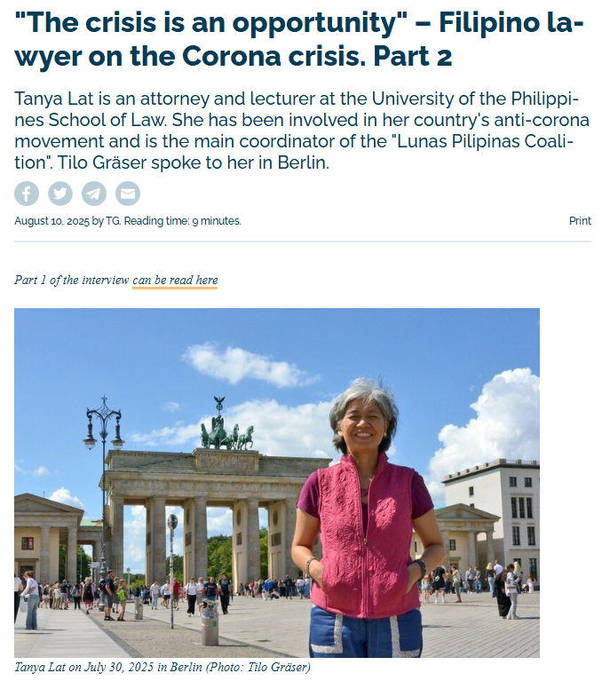 SuperSally888's tweet image. Atty Tanya Lat of Lunas Pilipinas Coalition Interview in Germany Discussing Pandemic Measures and Experiences in the Philippines. Part 2

open.substack.com/pub/supersally…