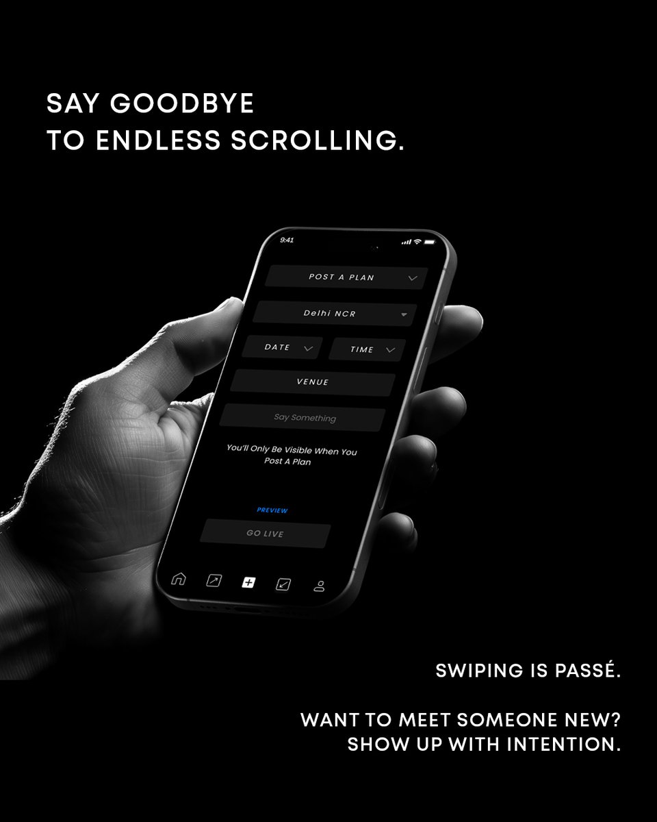nonamesapp's tweet photo. Tired of profiles that go nowhere?
Here’s the new way to meet people that actually show up.

Now live in Delhi | Mumbai | Bangalore

#nonames #socialising #meetirl #makeplans #elitenetwork #explore #fyp #modernsocialising #privatemembersapp https://t.co/ZJv1PcwUT3