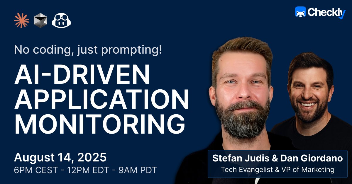 No coding, just prompting. Instead of coding configuration files, you get AI to define tests &amp; describe what you want to monitor.
This is monitoring infrastructure that writes itself.

👉Join our webinar this Thursday at 6PM CEST - 12PM EDT - 9AM PDT
🔗 hubs.ly/Q03BkRTm0