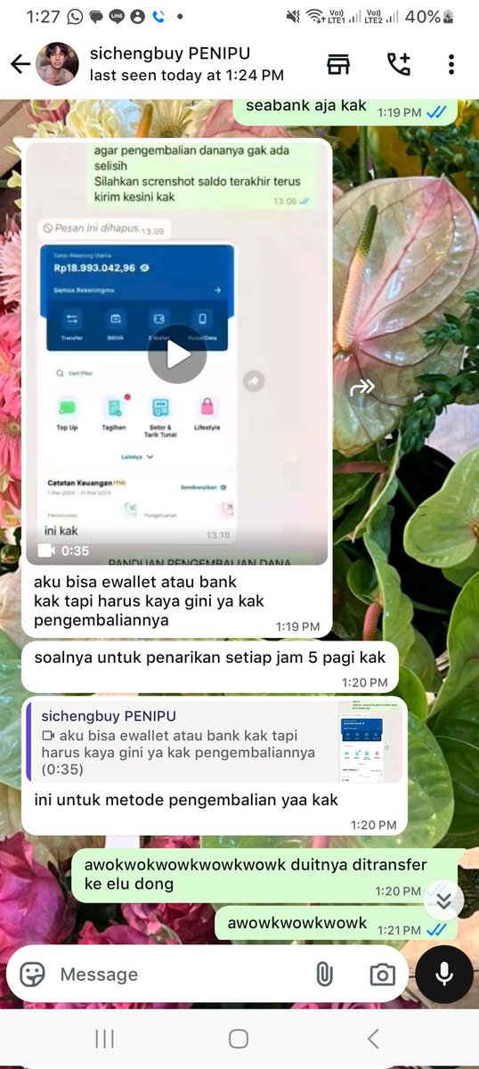 henthology's tweet photo. hati hati guys sama penipu @sichengbuy /+62 831-3369-6063 / 083133696063 #zonauang #zonaba https://t.co/hqqH2xyp6r