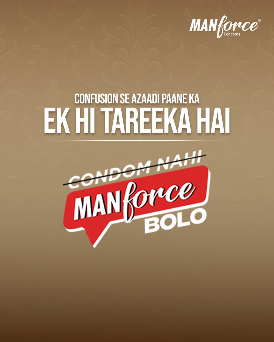 Independence: 1947
Independence from codewords: 2025?

#ConfusionSeAzaadi #CondomNahiManforceBolo
#Manforce #ManforceCondoms