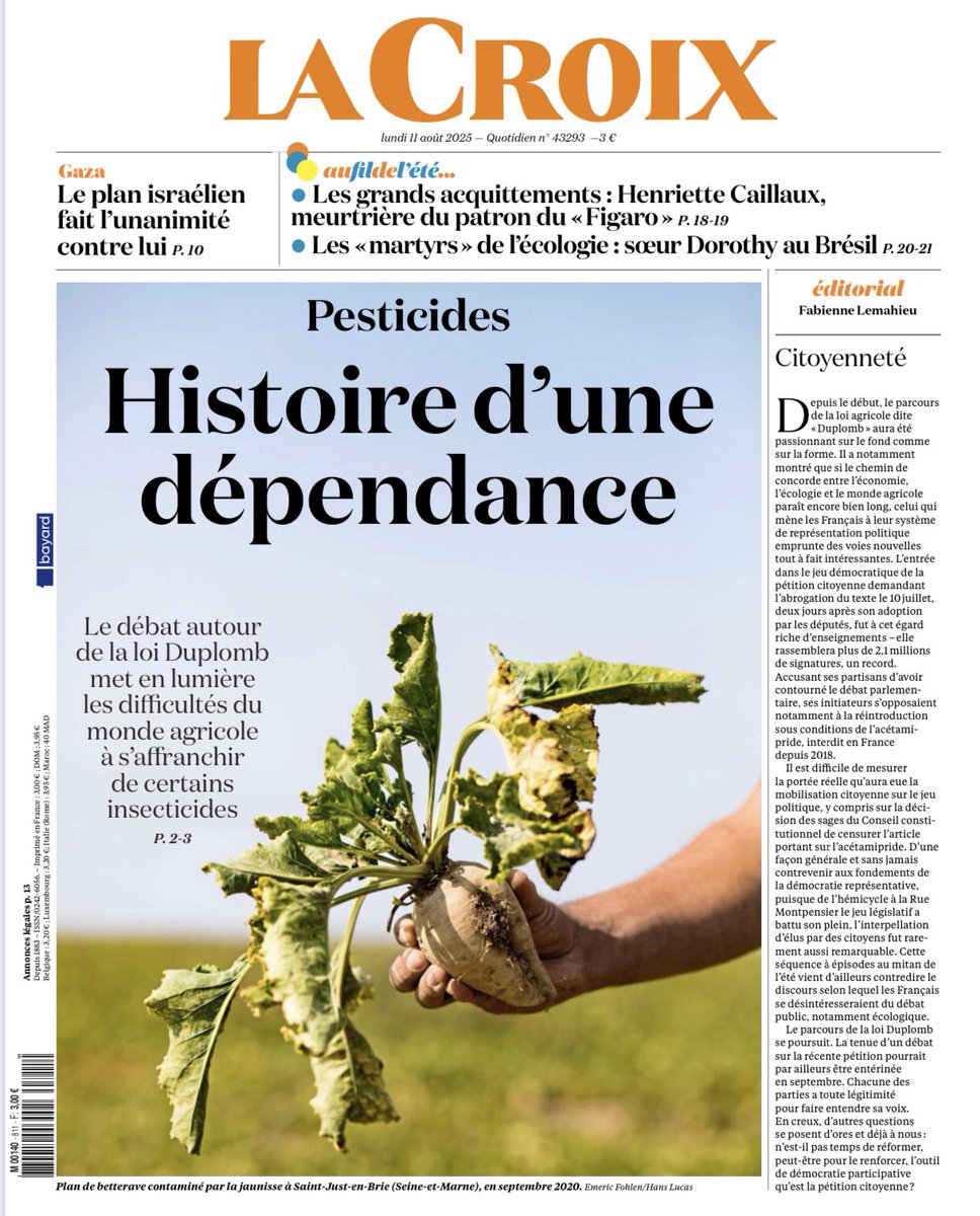 Afiri1789's tweet image. France says “buzz off” to #acetamiprid, banning the pesticide—but “La Croix” notes it can’t swat away imports of treated goods, as EU rules clip its wings. #Neonics #EU
👉 Follow me &amp;amp; RT my #PressReview for more!