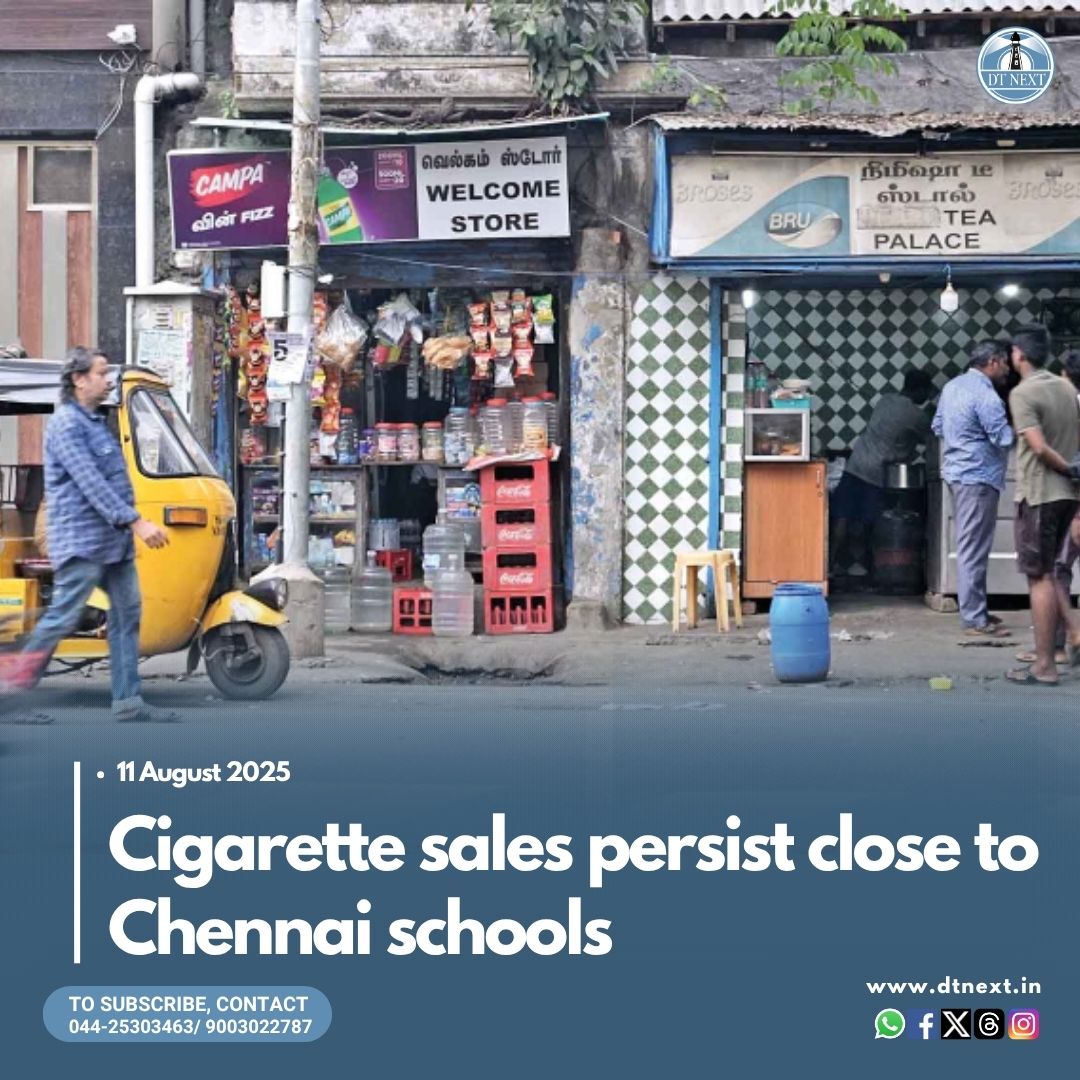 DT Next (@dt_next) on Twitter photo Despite laws prohibiting tobacco sales within 100 meters of #Schools, many shops in #Chennai continue selling #Cigarettes nearby, prompting calls for stricter enforcement to prevent youth access.
🖊️ <a href="/arunprasath34_/">Arun Prasath</a>
dtnext.in/news/chennai/c…
#DTNext #TobaccoControl #Smoking Despite laws prohibiting tobacco sales within 100 meters of #Schools, many shops in #Chennai continue selling #Cigarettes nearby, prompting calls for stricter enforcement to prevent youth access.
🖊️ <a href="/arunprasath34_/">Arun Prasath</a>
dtnext.in/news/chennai/c…
#DTNext #TobaccoControl #Smoking
