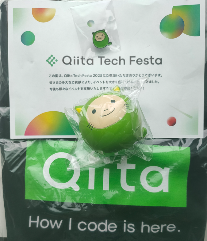 TadatakaTakaha1's tweet image. #QiitaTechFesta のスタンプラリーを完走して
「全部集めたで賞」の抽選に当選し、賞品を受け取りました！
ありがとうございます！ストレスボールをぷにぷにしながら、記事のネタを考えます。
#Qiita