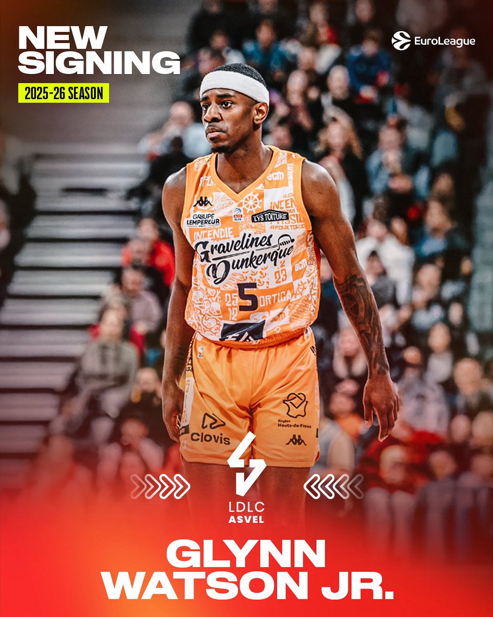 ✅ EuroLeague ekiplerinden ASVEL, 28 yaşındaki guard Glynn Watson Jr.'ı kadrosuna kattı.

📊 Watson, geçen sezon Gravelines-Dunkerque'te maç başı 16.3 sayı ve 4.0 asist üretti.