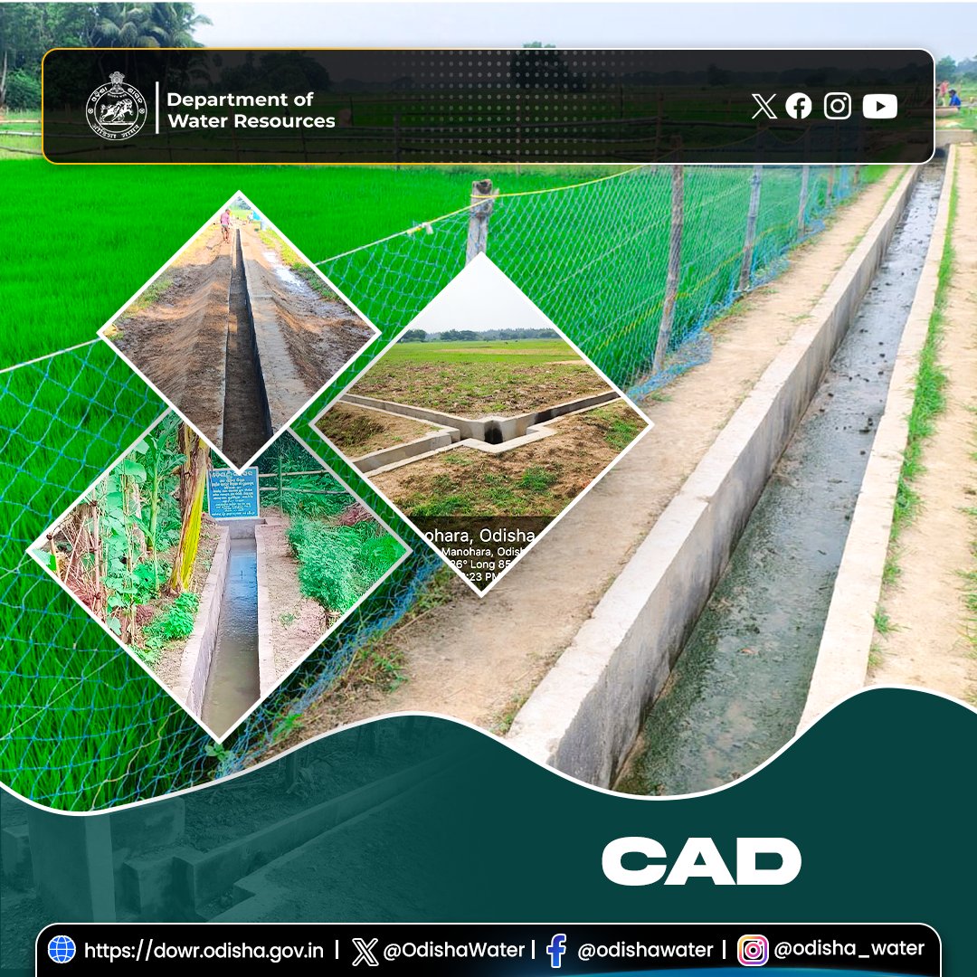 OdishaWater's tweet image. Reconstruction of the #FieldChannel in Manohara under MDS-II command in Pipili Block of #PuriDistrict has been executed by Sri Sri Dadhibaban #PaniPanchayat, under the technical supervision of #CAD Division No. 2, Bhubaneswar. The project includes the construction of 884.00
