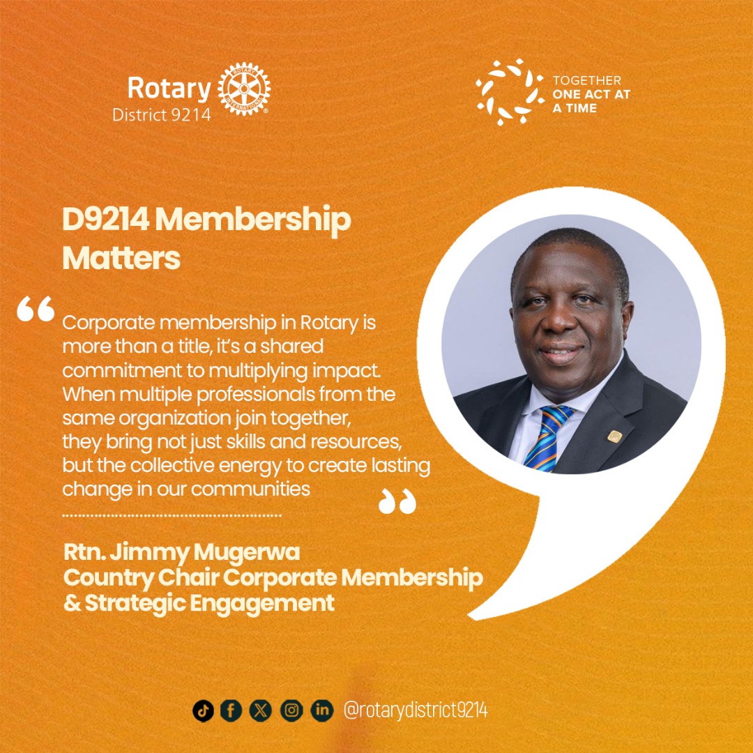 <a href="/aninyesiga/">Annie Ninyesiga</a> Rtn. Jimmy Mugerwa - Country Chair Corporate Membership &amp; Strategic Engagement; championing corporate partnerships to attract new members from the business sector and deepen Rotary’s reach.
#MembershipMatters #RotaryD9214 #TogetherOneActAtATime
