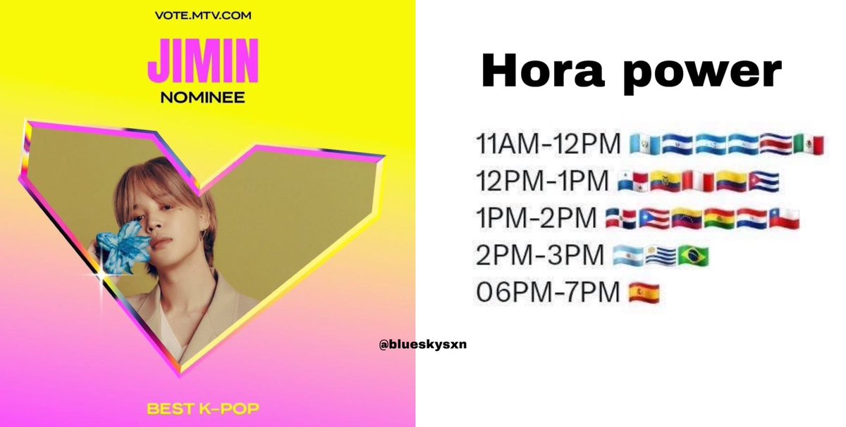 Recuerden que Jimin está en los VMas, pobres prras si no le damos el premio así que él tiene que ganar!!!