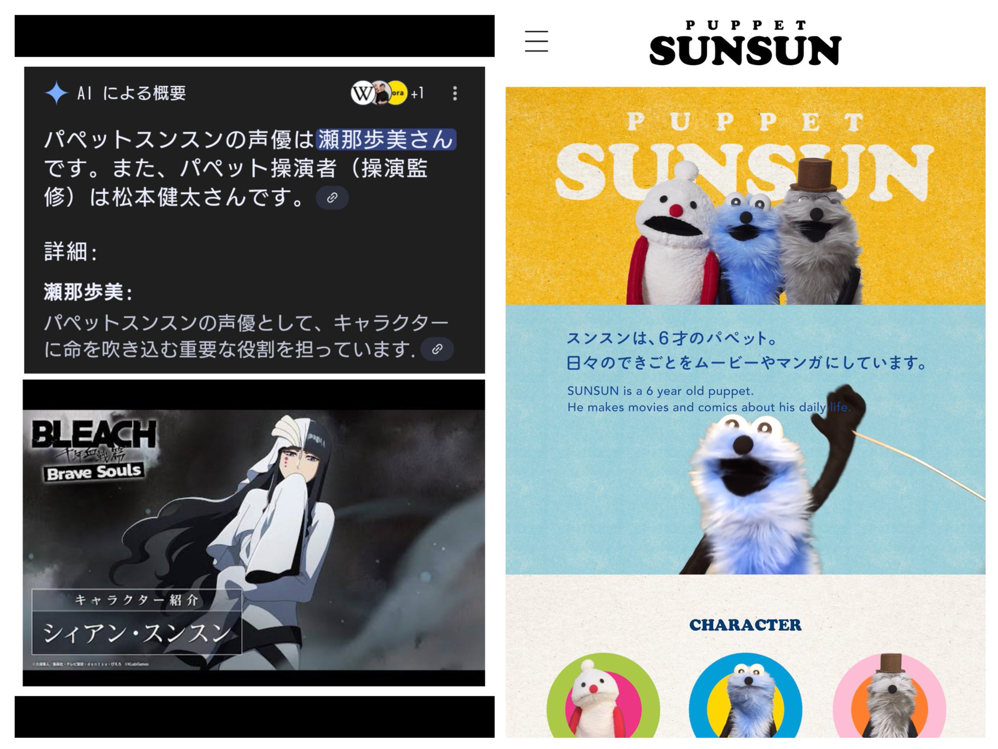 活動歴および当時の関連ビジュアル記録