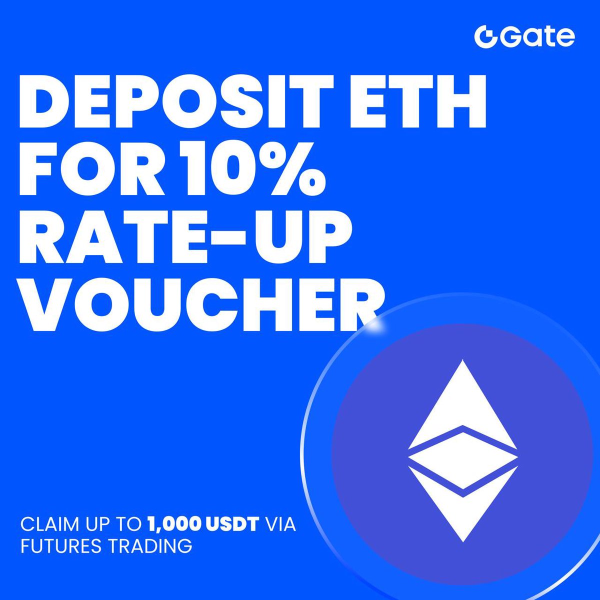 🚀 ETH at ATH $4,300 — Celebrate with Extra Rewards!

Event 1: Deposit ETH → Get 10% Rate-Up Voucher + Up to 1,000 USDT Bonus
📅 Aug 6, 08:00 — Aug 13, 16:00 (UTC)
🔗 Join Now: gate.com/campaigns/1722

🔹 Reward 1: Deposit ≥ 0.1 ETH → 10% ETH Rate-Up Voucher (First 3,000