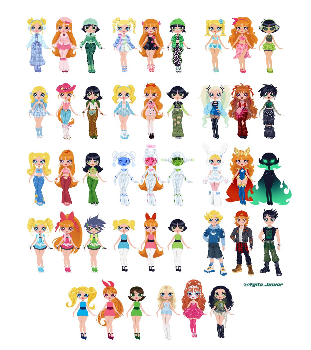 I think every artist should have their own version(s) of the powerpuff girls🩵🩷💚