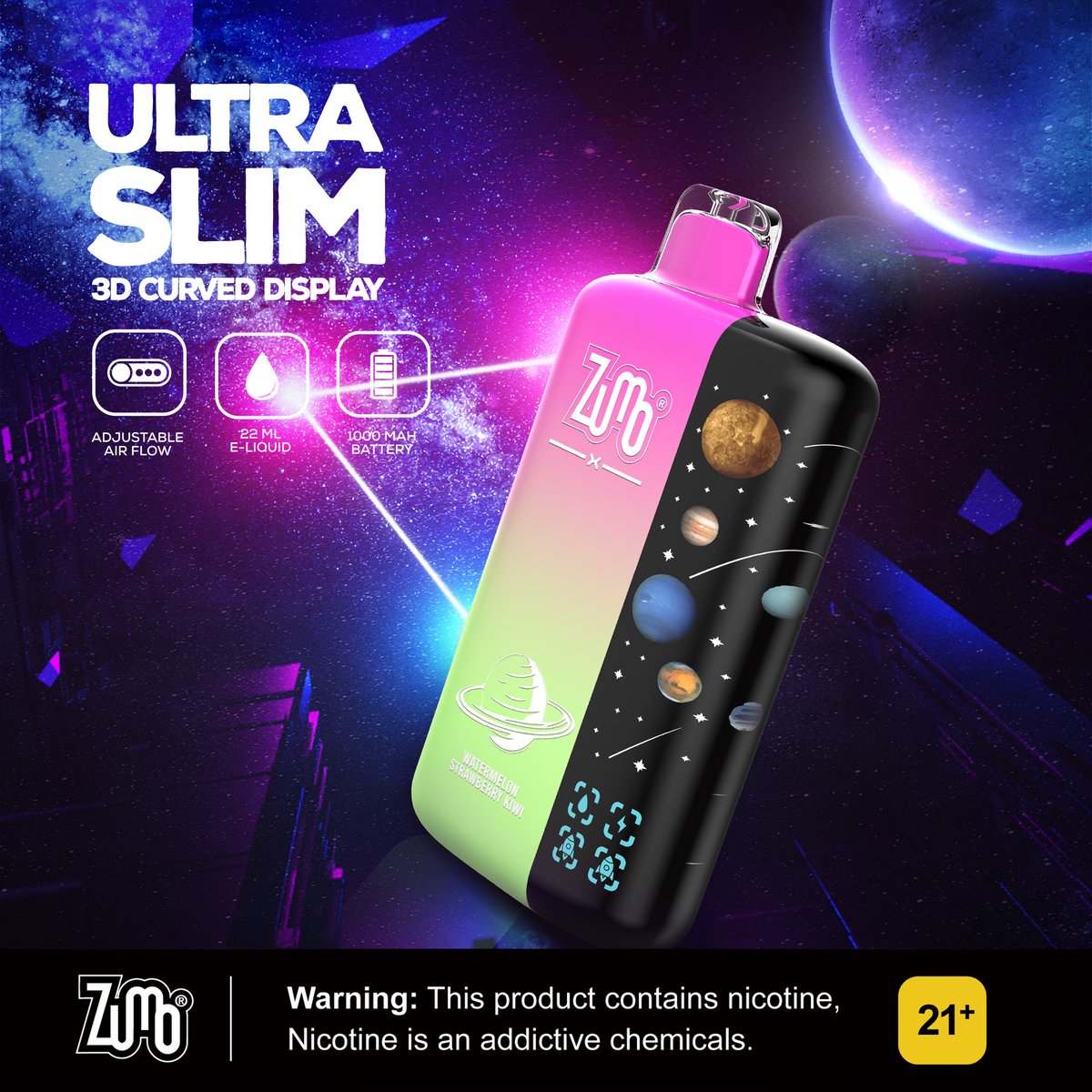 Zumo ULTRA 3D curved display with real-time e-liquid &amp; battery tracking. 🚀

⚠️Must be 21+            
#zumovape #VapeCommunity #vape #vaping #Smartvape #vapeshop #vapes #vapefam #relax #ice #vapelover #vape放出 #fypシ