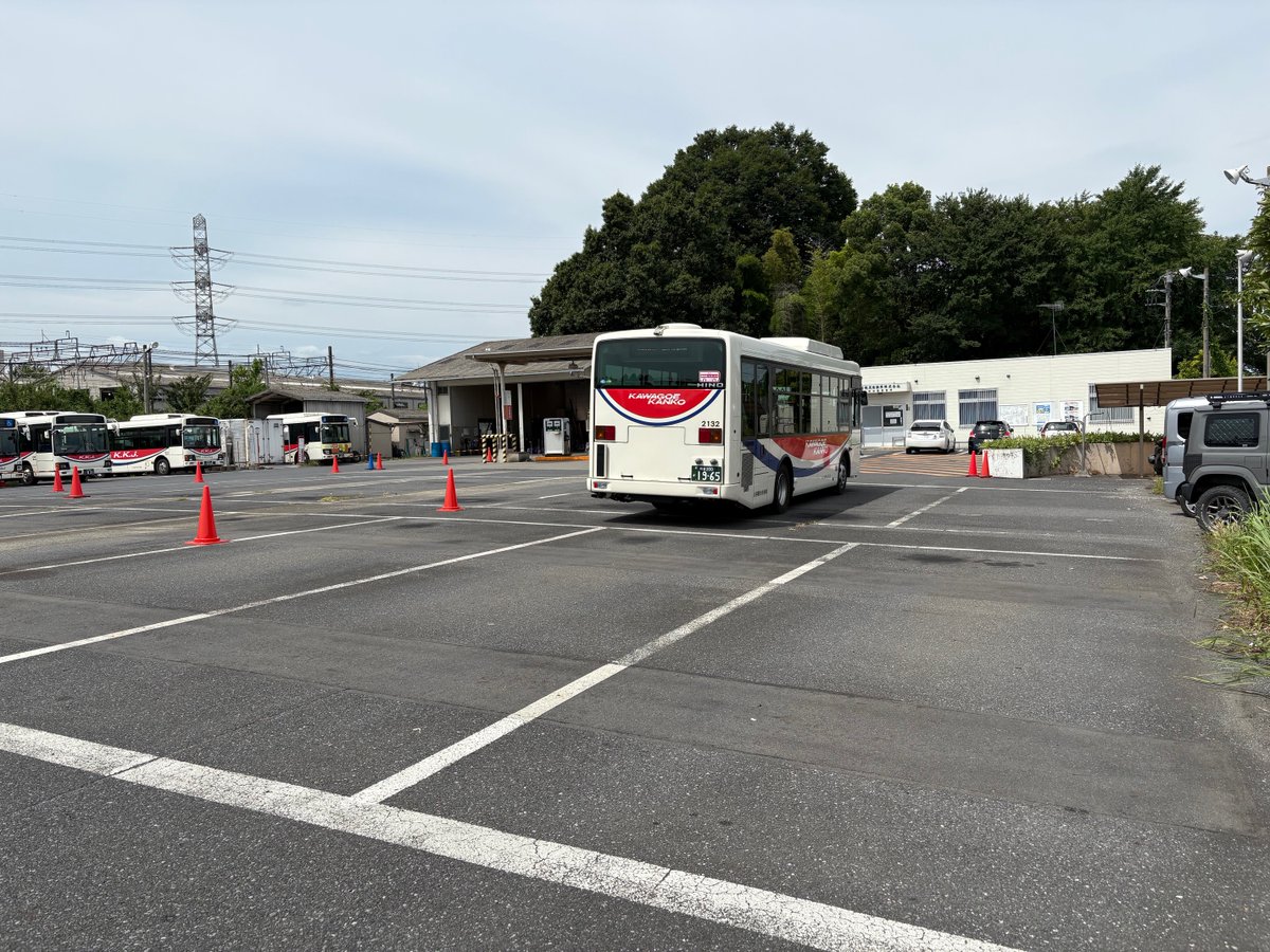 運転体験会を開催！！ 川越観光自動車では9日、バス運転体験会を開催