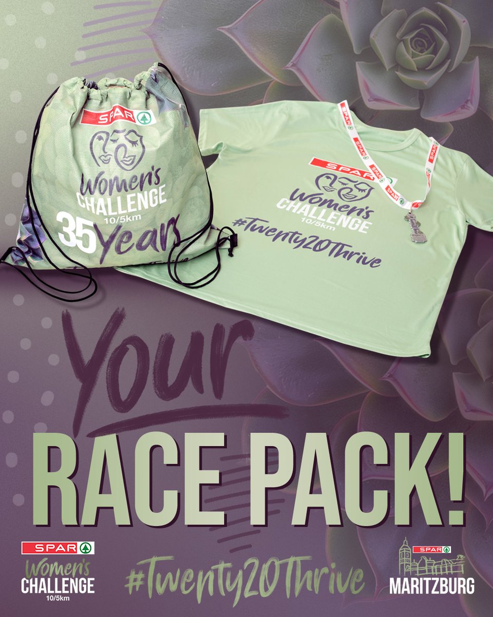 #Maritzburg Your wonderful Drawstring Bag packed with sponsored goodies awaits you at Race Registration.
🥇And the medal…. that will be waiting for you when you cross the finish line!🏁

#Twenty20Thrive #SPARkle🌟🌟 #SPARkleAndShine🌟🌟