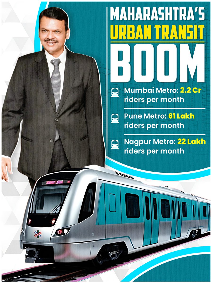From Mumbai to Nagpur, metro ridership is soaring thanks to visionary planning by CM <a href="/Dev_Fadnavis/">Devendra Fadnavis</a> 👍