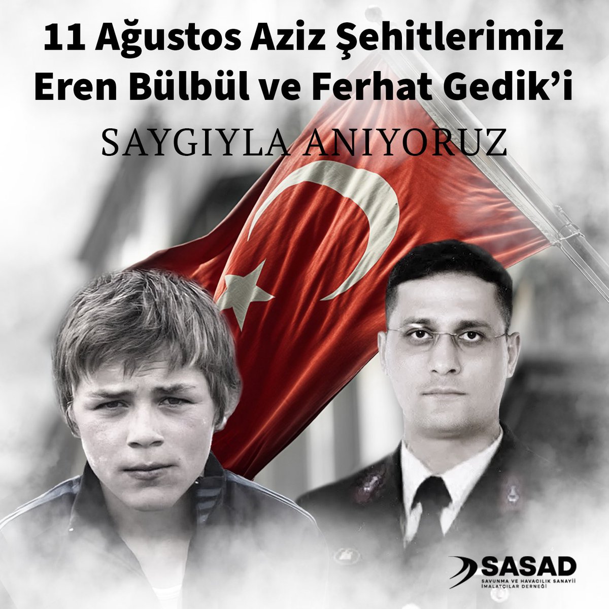 Kahraman Eren Bülbül’ü ve onu korumaya çalışırken hain saldırıda şehit düşen Jandarma Astsubay Başçavuş Ferhat Gedik’i, şehadetlerinin yıl dönümünde rahmet, minnet ve saygıyla anıyoruz.

İyi ki varsınız! 

#SASAD #ErenBülbül #FerhatGedik