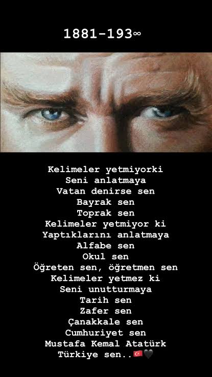 BEN ATATÜRKÇÜYÜM DİYEN HERKES LÜTFEN   BU YAZIYI OKUYUP PAYLAŞSIN .....🇹🇷🇹🇷🇹🇷🇹🇷
Biraz İğneyi başkasına çuvaldızı da kendimize batırmamız  gerekiyor. kanımca Sadece AKP'yi suçlamadan bizlerde bir bakıma suçluyuz şöyle ki;
Īçimizden biri  Mehmet Demirel'in 24 temmuz 2018 yılında ki