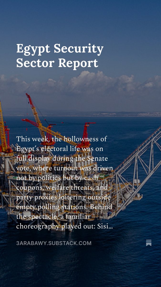 Subscribe to my weekly newsletter on Egyptian politics
open.substack.com/pub/3arabawy/p…