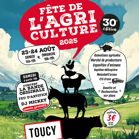 CAChampBourg's tweet photo. 🌾 Week-end 100 % agriculture sur nos territoires – 23 &amp; 24 août 2025 🚜

Les Fêtes de l’#Agriculture reviennent en #CôtedOr, #Yonne et #HauteMarne pour mettre à l’honneur le travail, la passion et les savoir-faire des agriculteurs locaux.

🎟 Ambiance conviviale garantie ! https://t.co/W2CdJtAqEI