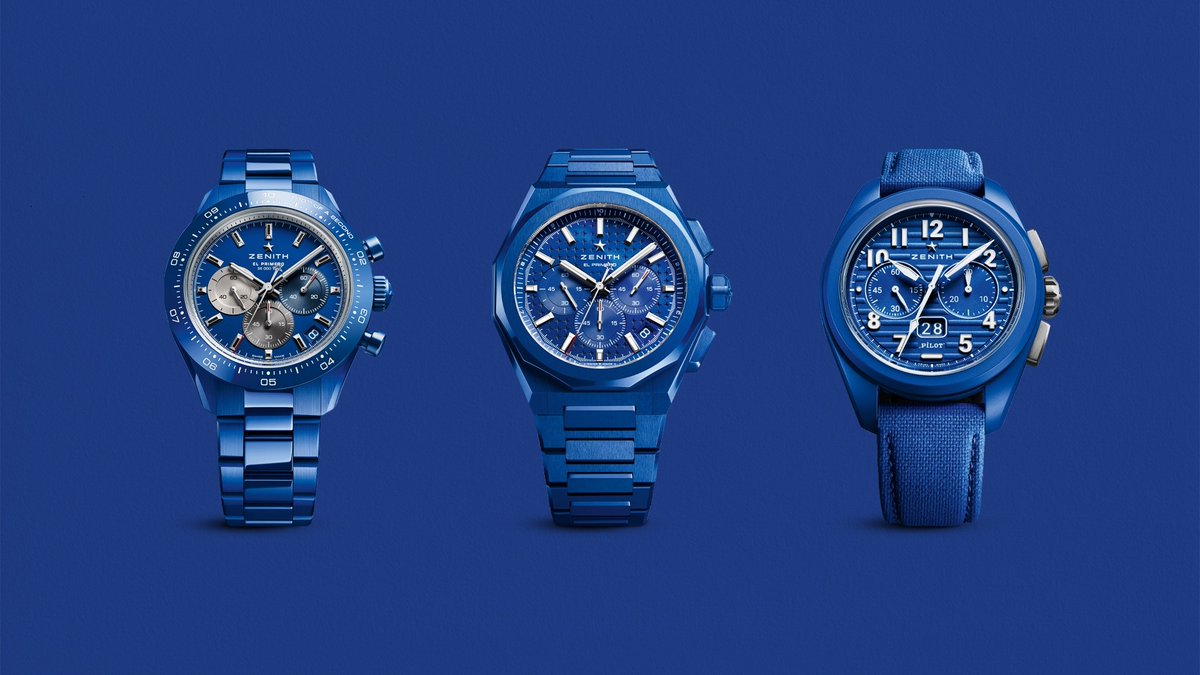Celebrating #BlueWatchMonday with a iconic trio. In celebration of its 160th anniversary, ZENITH proudly unveiled an exceptional trio of watches reimagined in monochromatic blue, the Maison’s signature colour.

#AceJewelers #ZenithWatches #ZenithBlue
