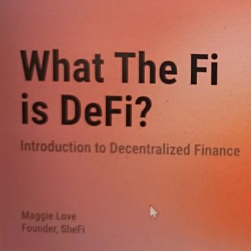 nash51977's tweet photo. Feeling a lot more confident about DeFi now through @maggielove_  sessions and more amazing insights from @shefiorg 
Also anyone interested in joining to learn more about the world of Crypto and Web3 get ready #SheFi S'15 is coming up!!
#ShefiDemystifies #TheFrontierisFeminine https://t.co/X6JUQpdigx