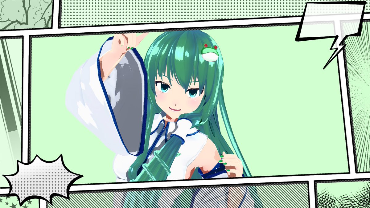 Suzumiya_mmd_Ch's tweet photo. #東方MMD 
#東風谷早苗
この早苗様にお任せを！ https://t.co/elPtTaNCqx