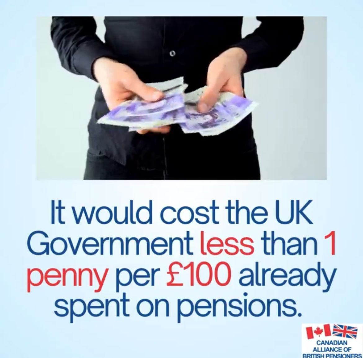 It would only cost the UK government £11 million in 2025/2026 to unfreeze our pensions in Canada.

This is less than one penny per £100 already being spent on pensions.

<a href="/Keir_Starmer/">Keir Starmer</a> <a href="/RachelReevesMP/">Rachel Reeves</a> <a href="/leicesterliz/">Liz Kendall</a> <a href="/TorstenBell/">Torsten Bell</a> will you #EndFrozenPensions?