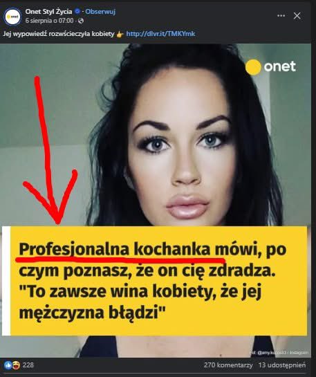 I tak w kółko od lat, urabianie i poniżanie  Polaków przez niemieckie media wielkiego zasięgu i wielkich pieniędzy. 
Czas powiedzieć DOŚĆ! 
Czas powiedzieć WON! 

Panie Weglarczyk, kim jest „profesjonalna kochanka”? Macie w tym Onecie jakieś traumy w życiach prywatnych?