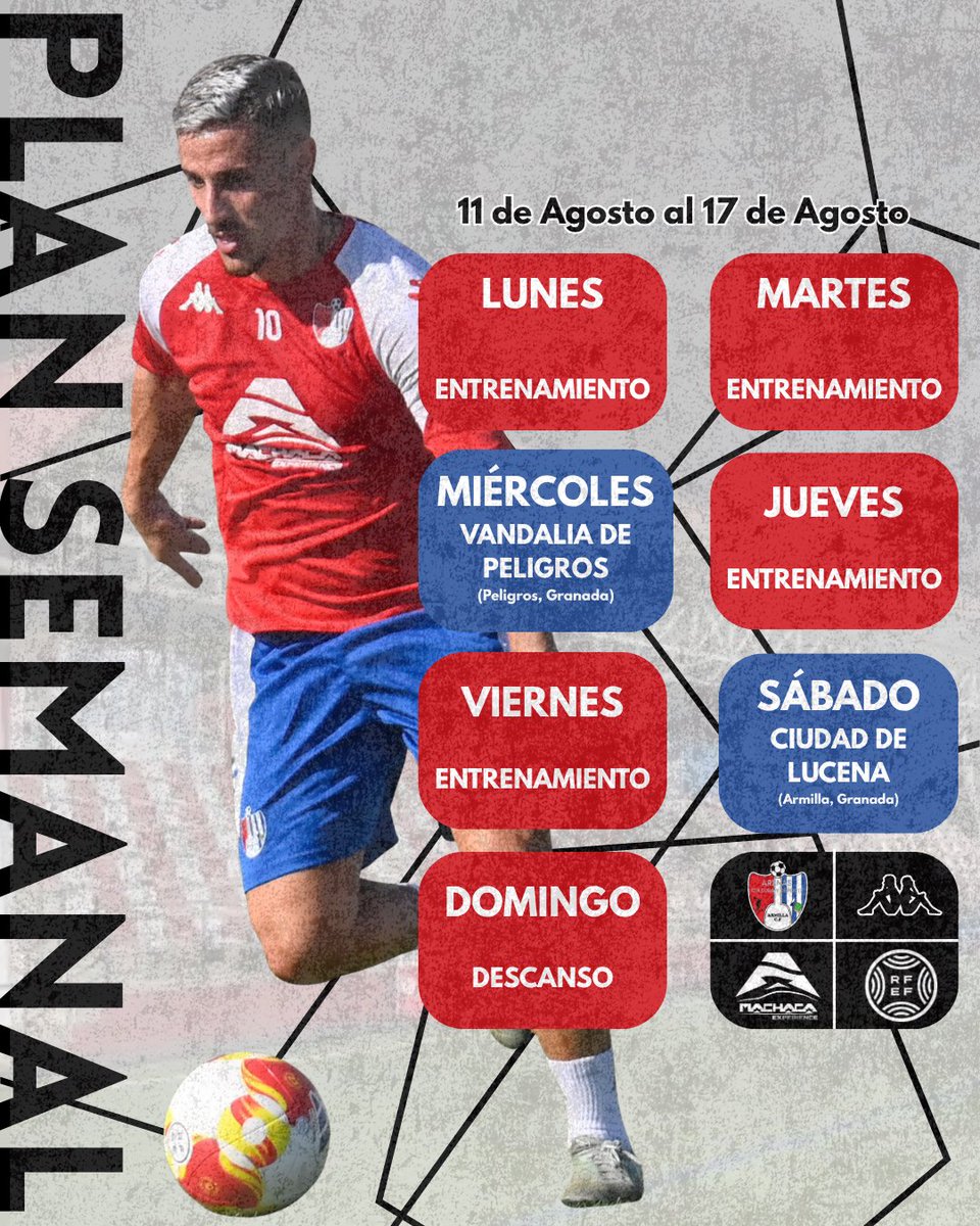Del 11 al 17 de agosto

Tercera semana de pretemporada y tenemos dos encuentros a destacar, el Trofeo Vandalia y el amistoso contra el Ciudad de Lucena.

¡Vamos a por todas!

#SomosArenas #Since1931 #LaIlusiónDeUnPueblo