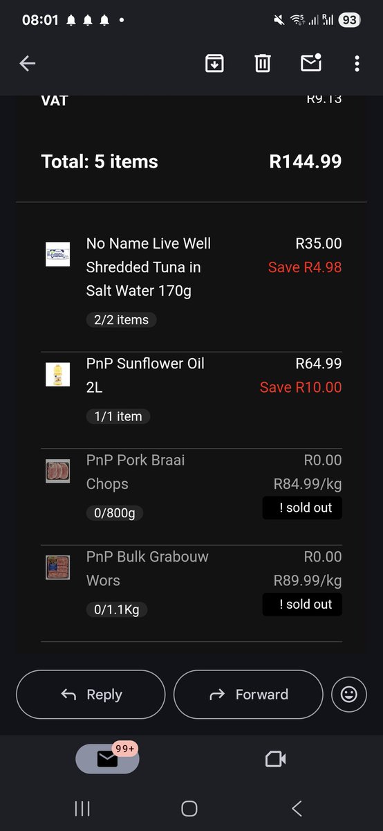 _thwiz's tweet photo. @AphiwamafuzeS Naah these guys must just shut this service. I've never received an order when they've promised, nor received a full order placed. @pnpasap needs to just count their loses and close this service. Latest order from this morning. https://t.co/OKgKGti2GL