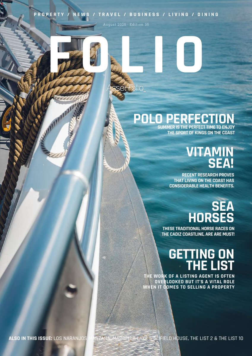 AssetFolio's tweet photo. FOLIO Magazine - August 2025 Bringing together local knowledge and the latest property trends along the Costa Del Sol… https://t.co/X8ZfhLzfwB https://t.co/zSxma8aQXz