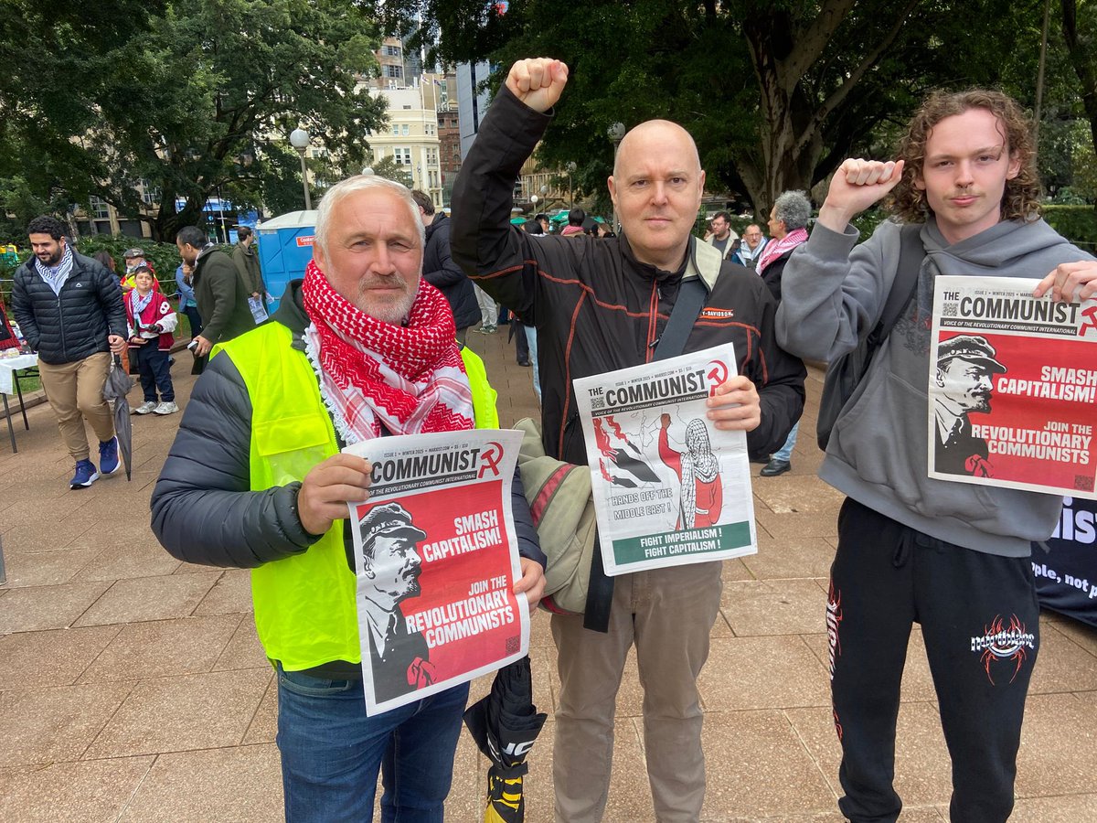 Our comrades in Sydney are getting the word out on the first issue of The Communist!