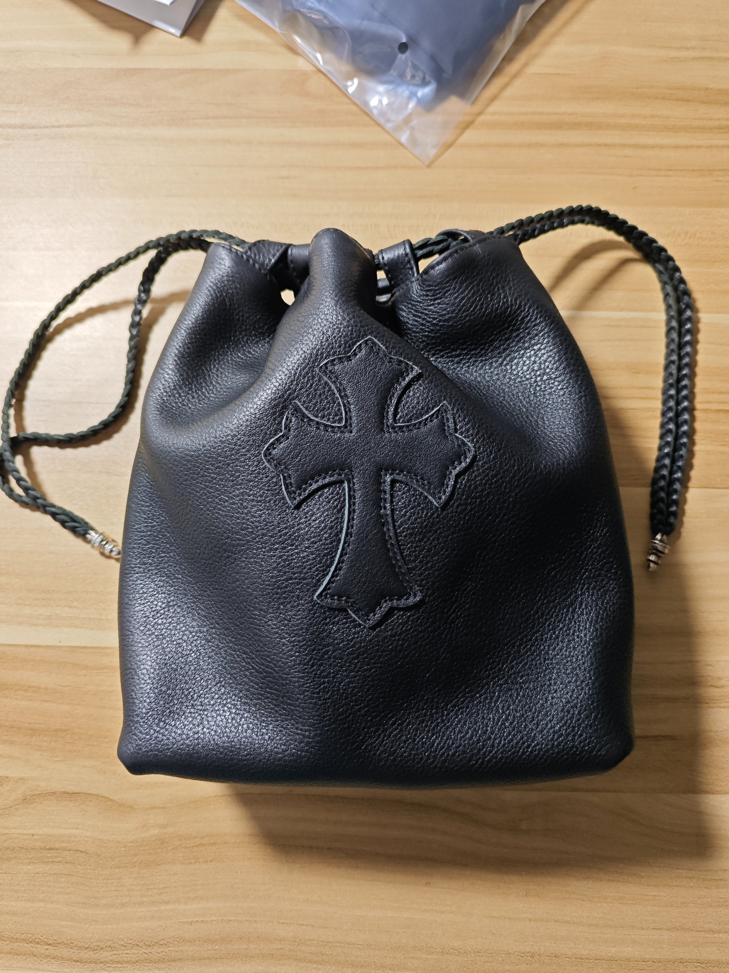 クロムハーツ　巾着バッグ CHROME HEARTS クロムハーツ ドローストリングス 巾着 バッグ