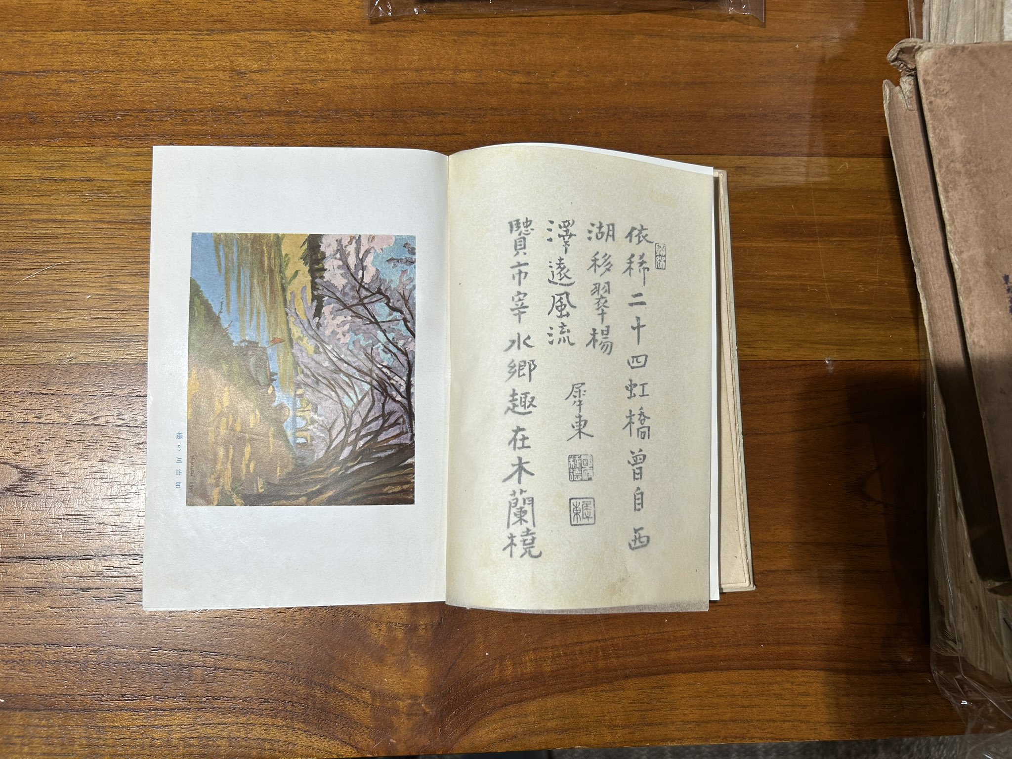 石井柏亭、山湖雨後、希少画集画、新品額装付、状態良好